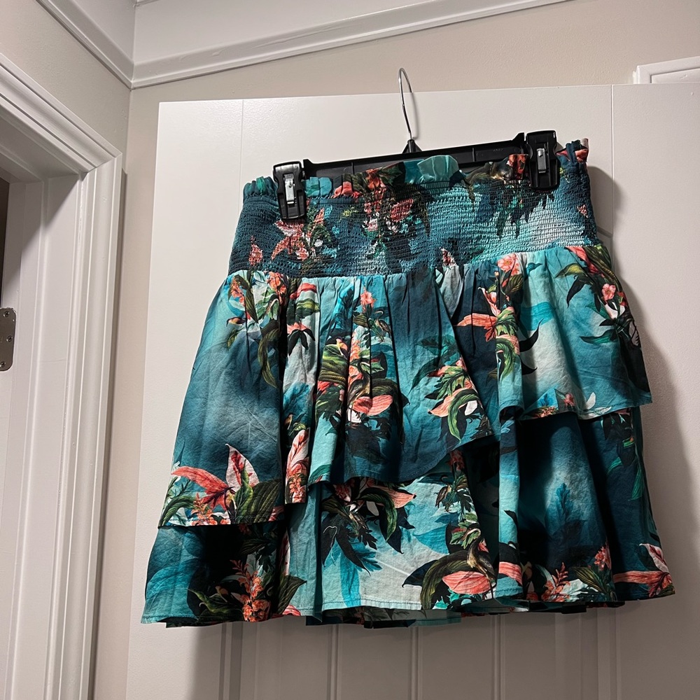 INC smocked tired skirt, beautiful colors